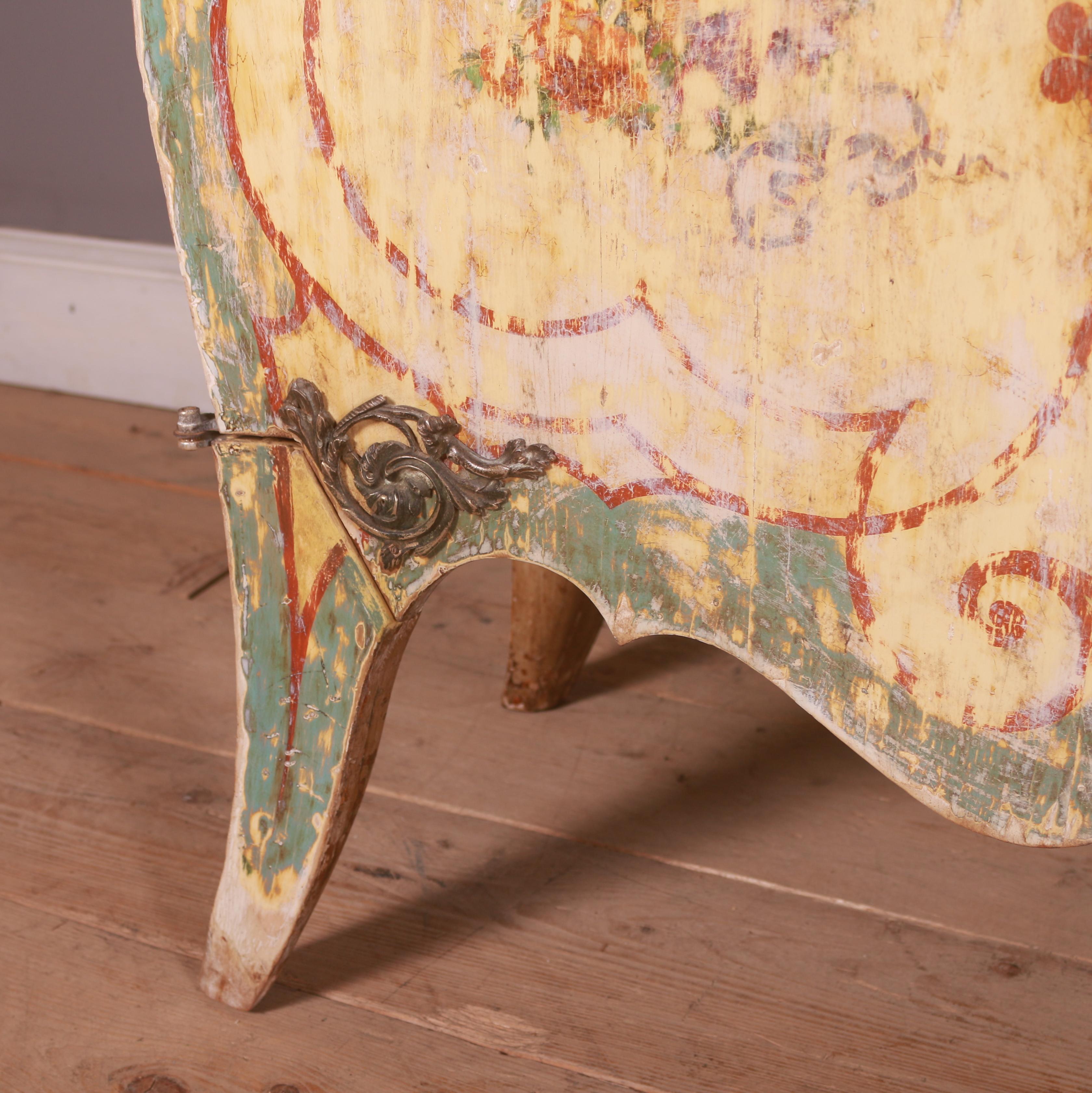 19th Century Venetian Serpentine Painted Buffet For Sale