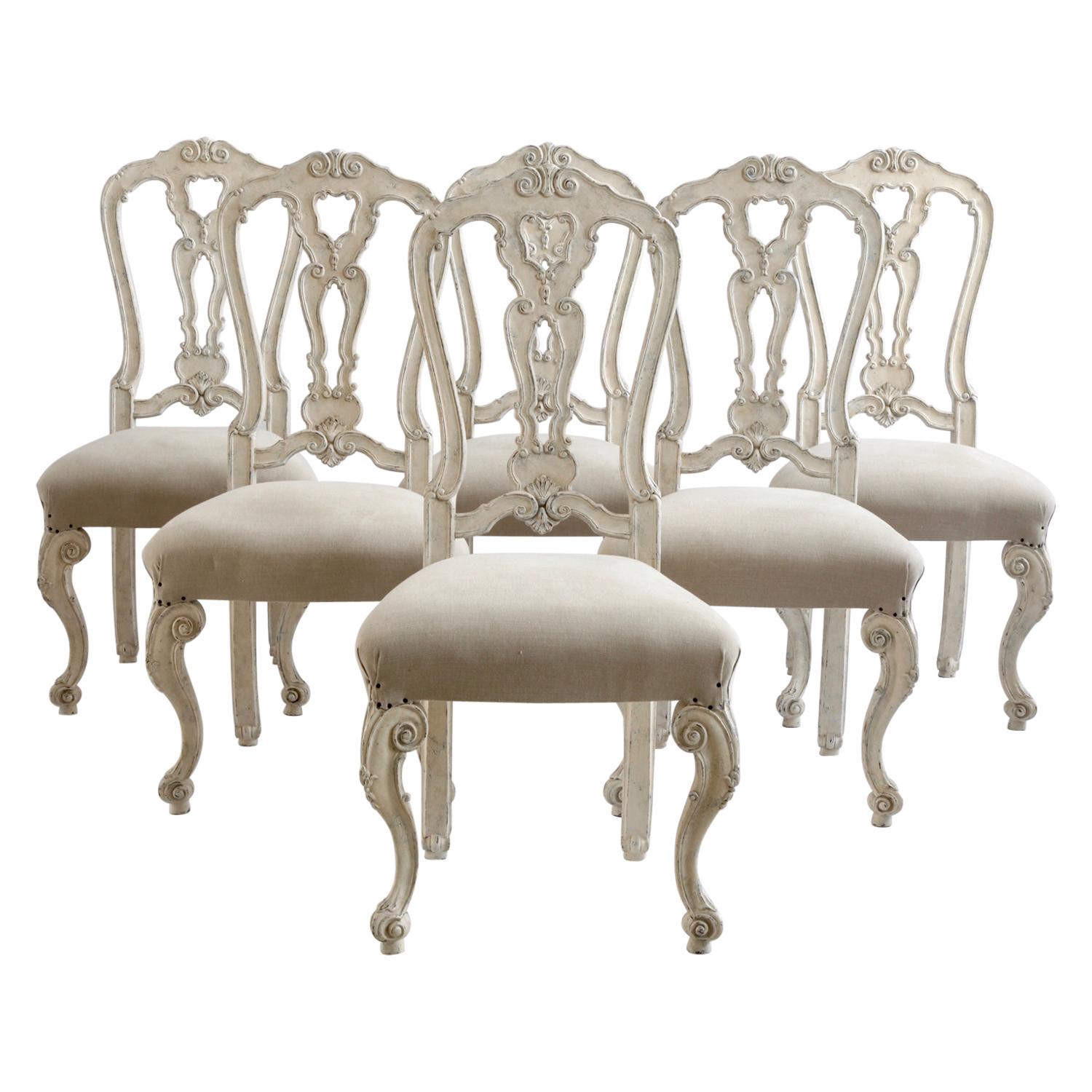 Venetian Set of 6 Dining Chairs Made by La Maison London
