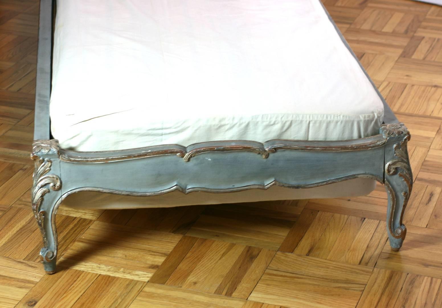 Italian Venetian Silver Gilt Day Bed For Sale