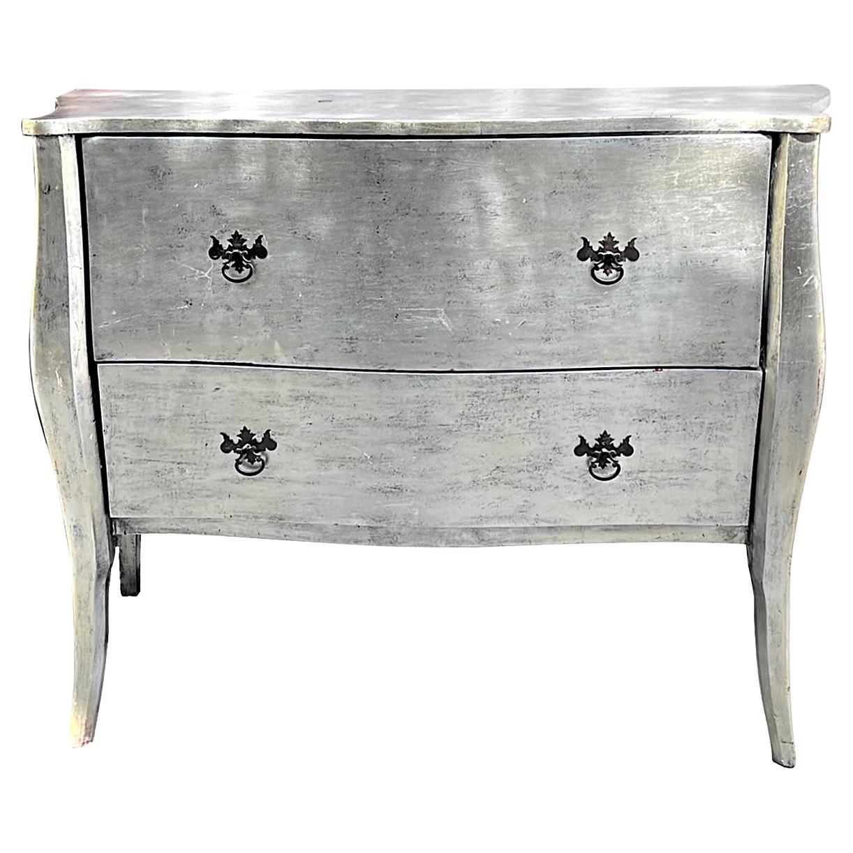 Venetian Silver Leaf Chest of Drawers