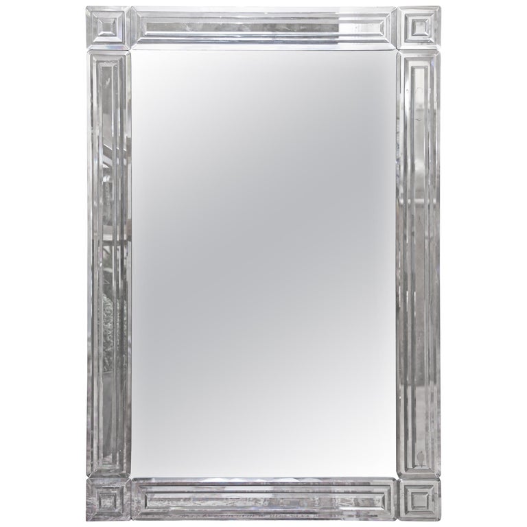 Venetian Smoked Glass Framed Mirror