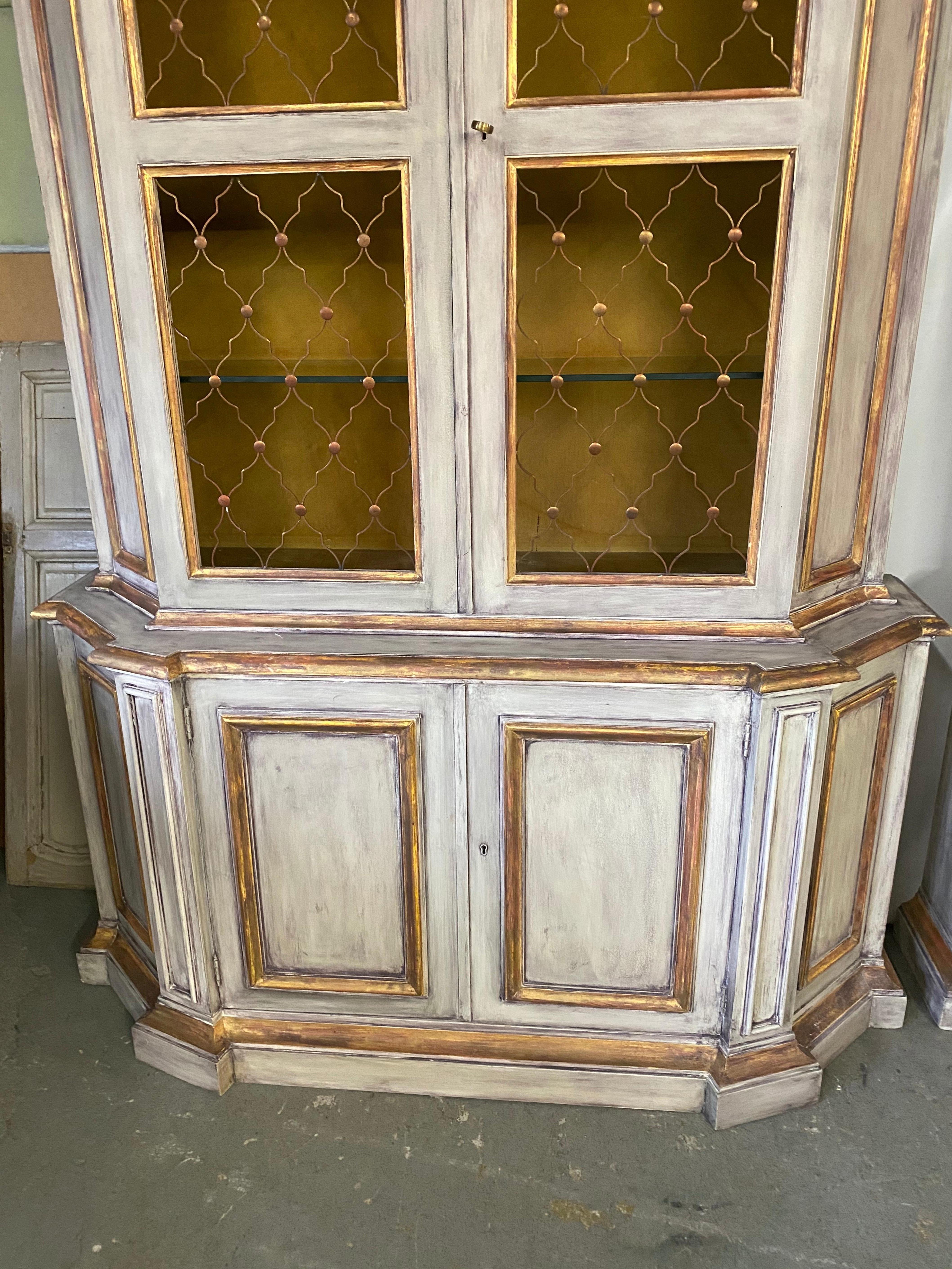 Hand-Painted Venetian Style Baroque Revival Style Cabinets, Sold Singly