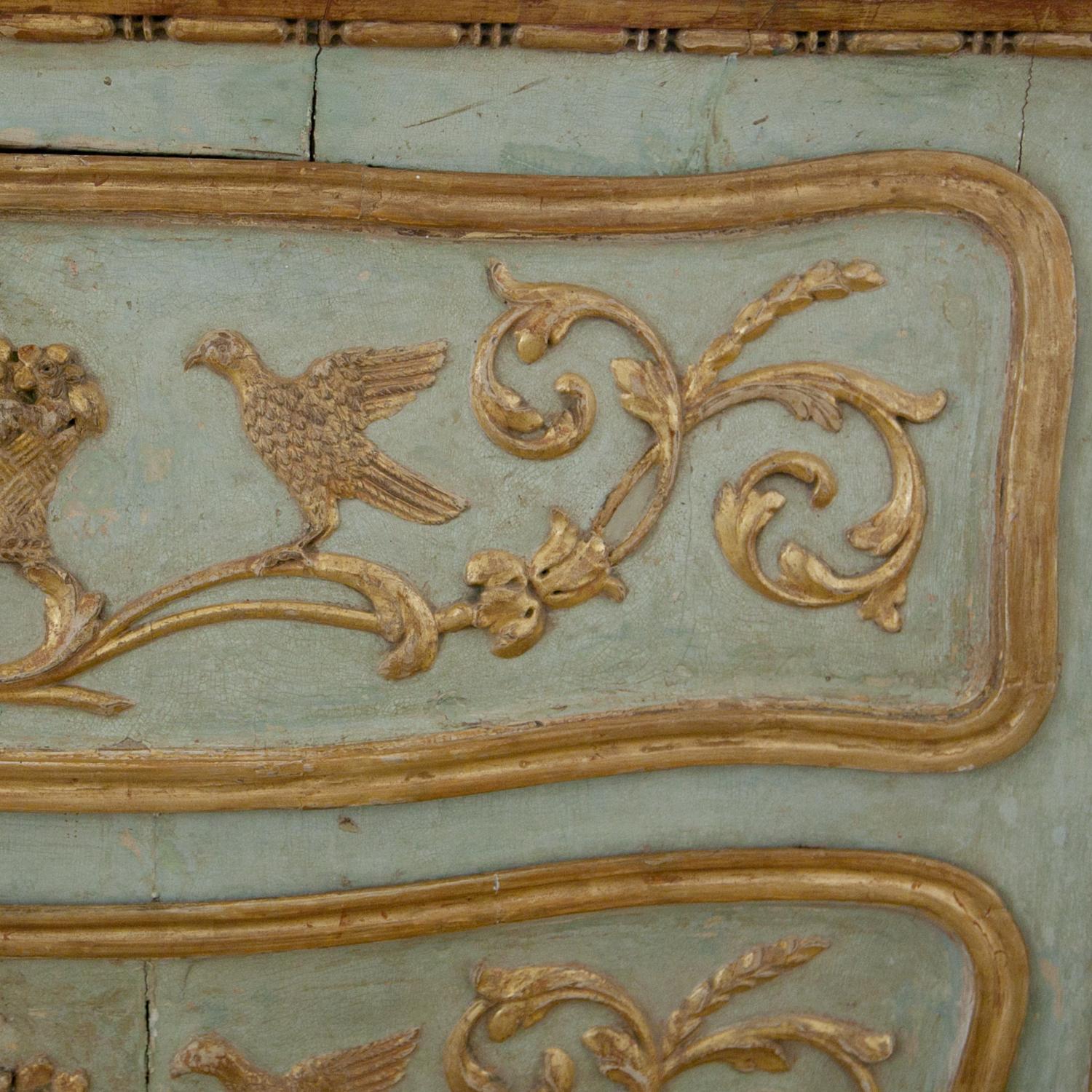Kommode im venezianischen Stil, wahrscheinlich Süddeutschland, 18. Jahrhundert (Handbemalt) im Angebot
