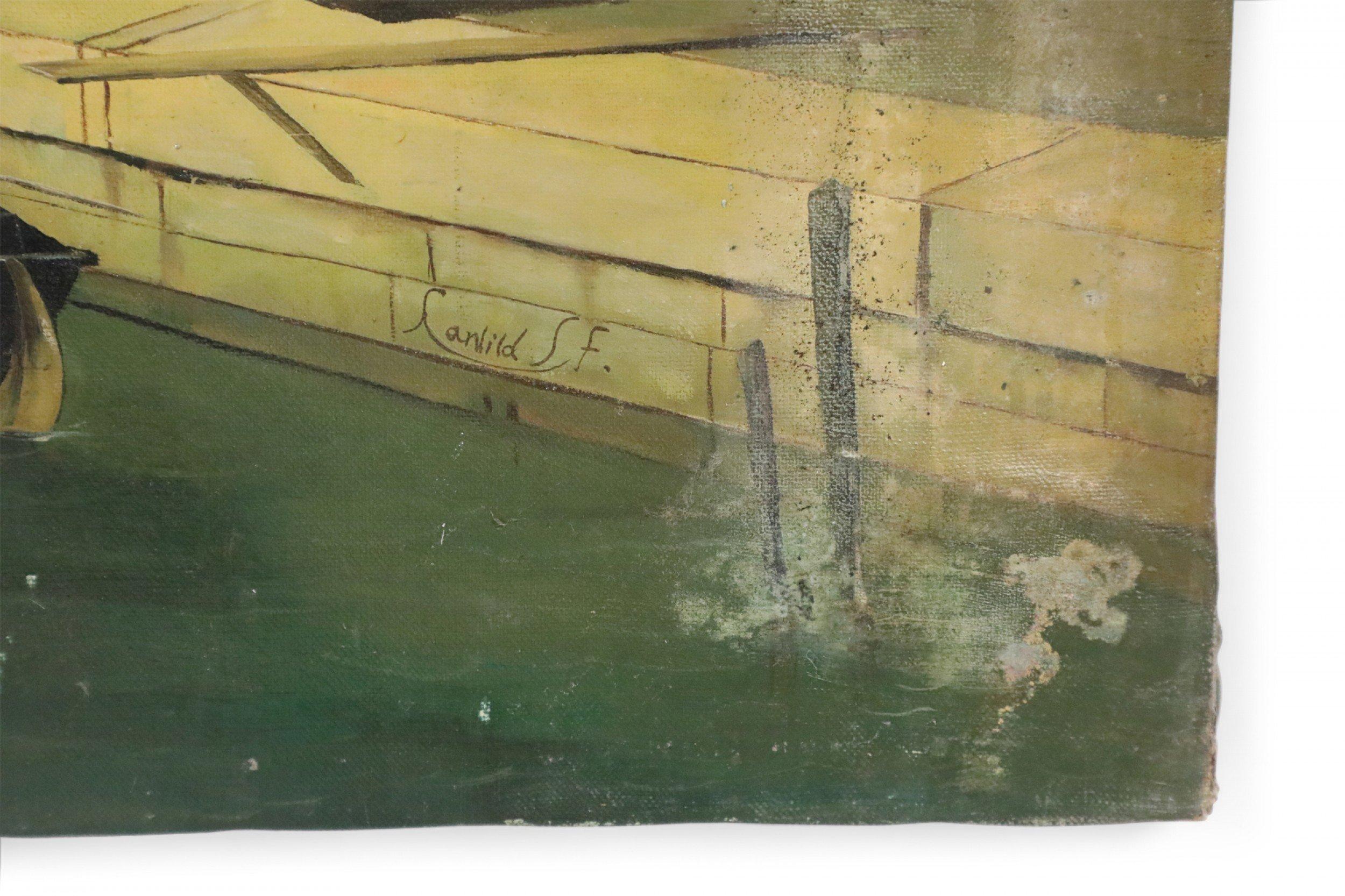 Venezianisches Canal-Gemälde auf Leinwand im Grand Tour-Stil des 20. Jahrhunderts im Angebot 2