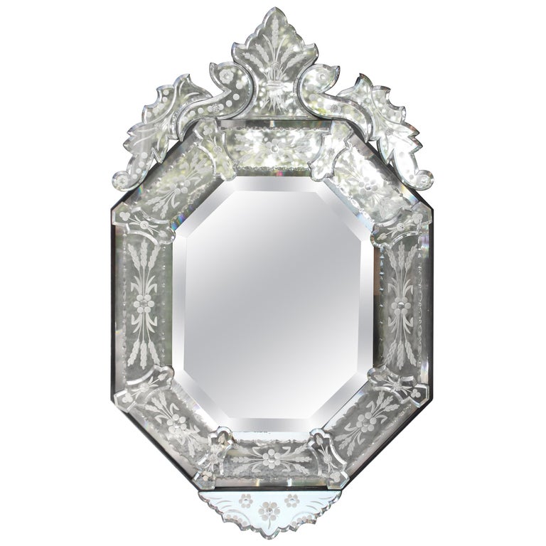 Style Glass Mirror at 1stDibs