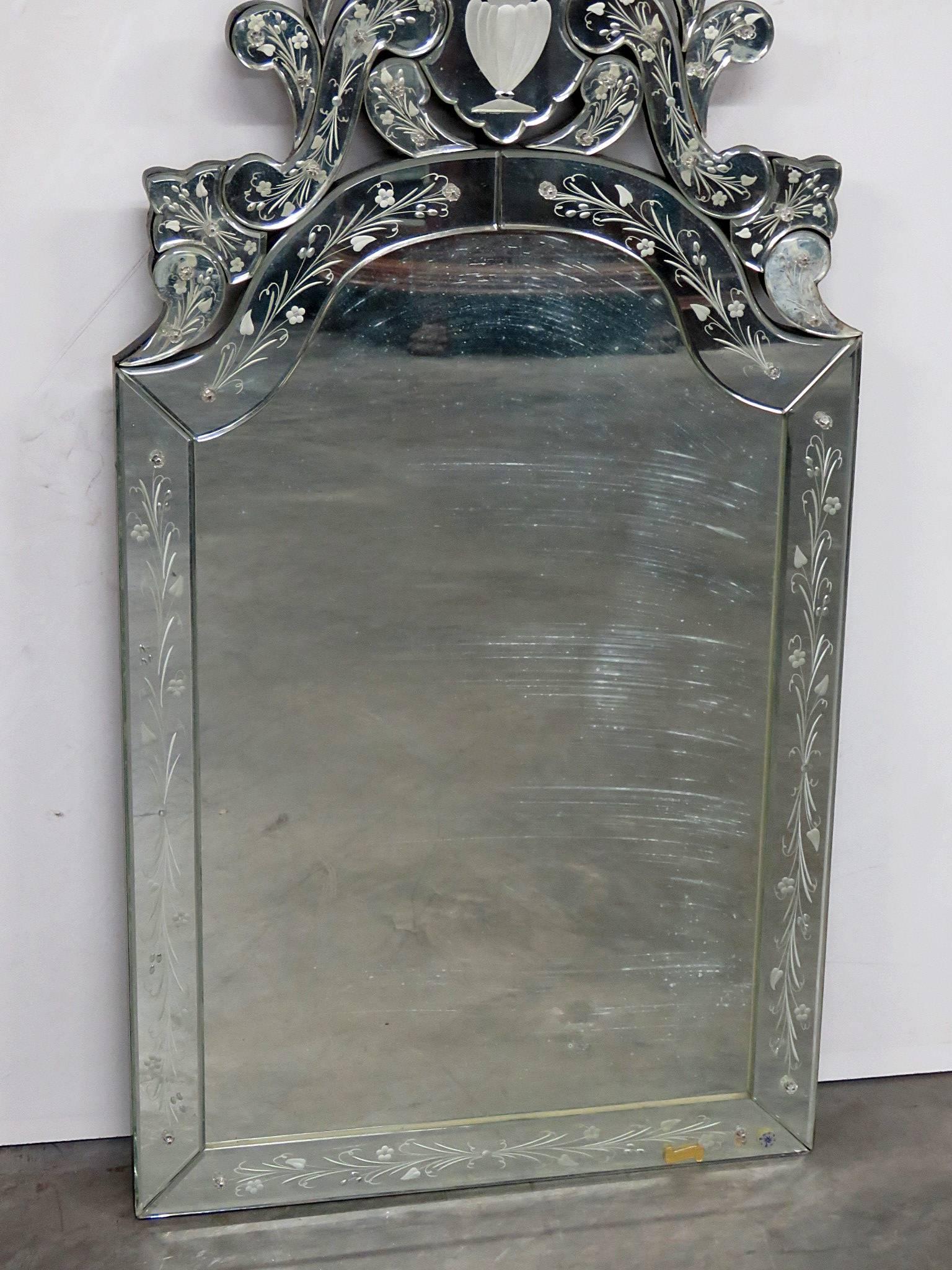 Ebonized Venetian Style Mirror