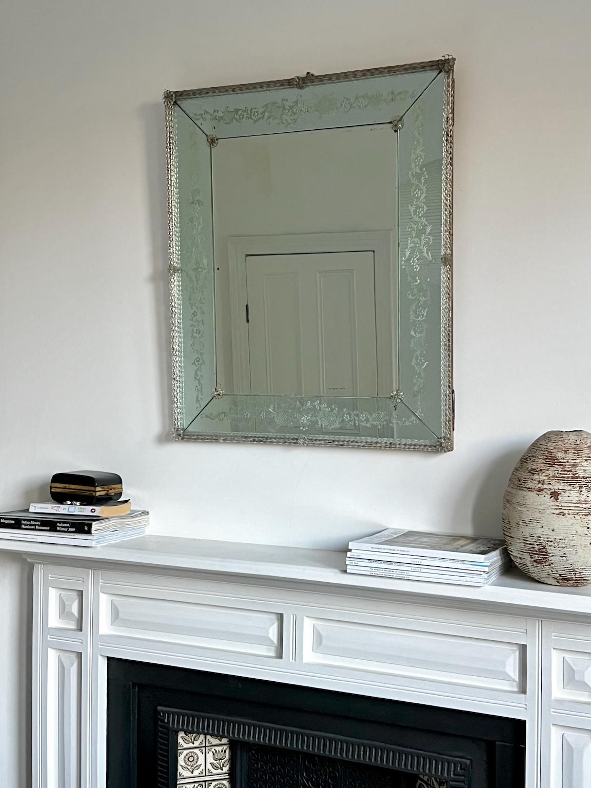 Venetian-Style Mirror with Pale Blue Frame 4
