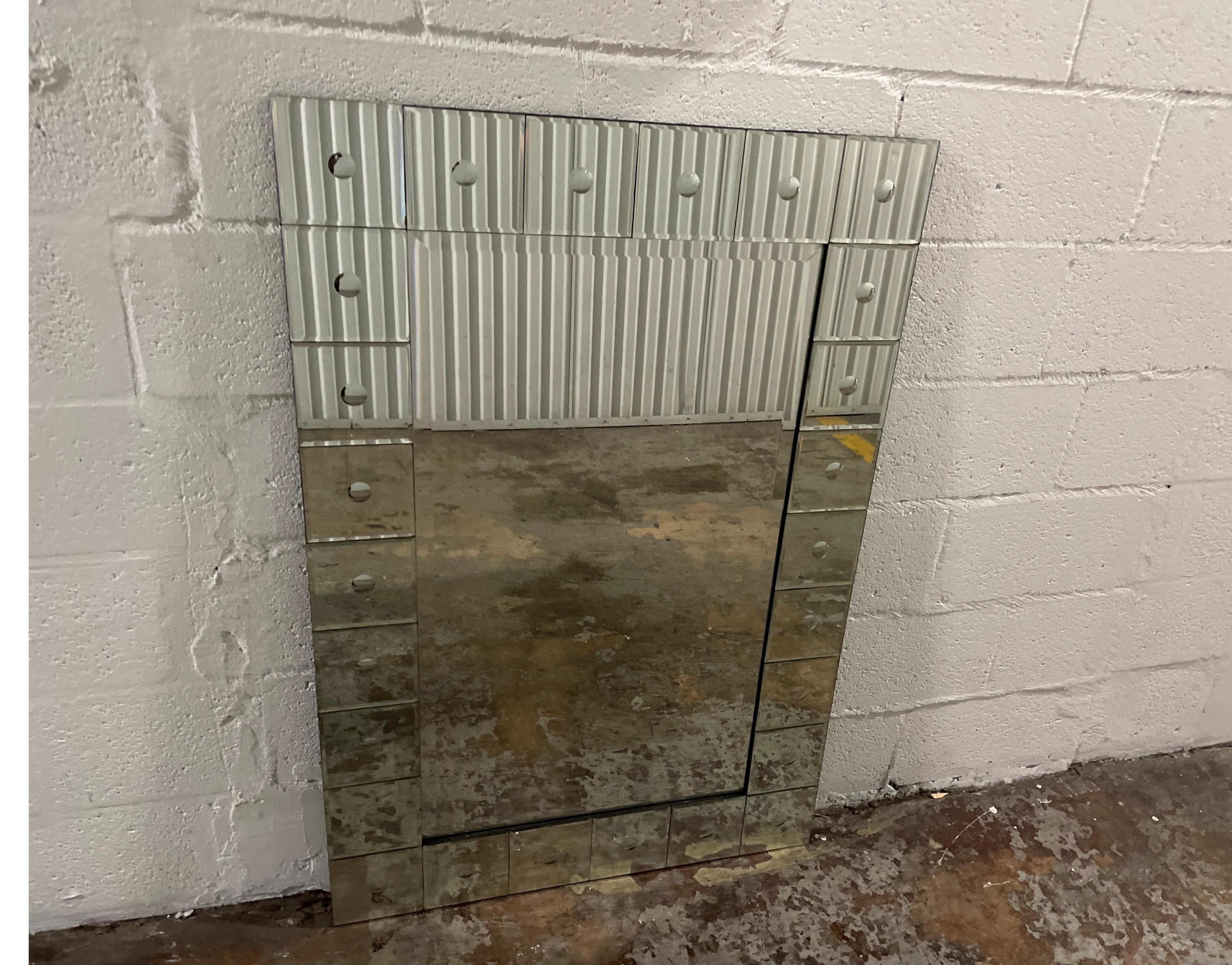 20th Century Venetian Style Mirrored Framed Mirror For Sale
