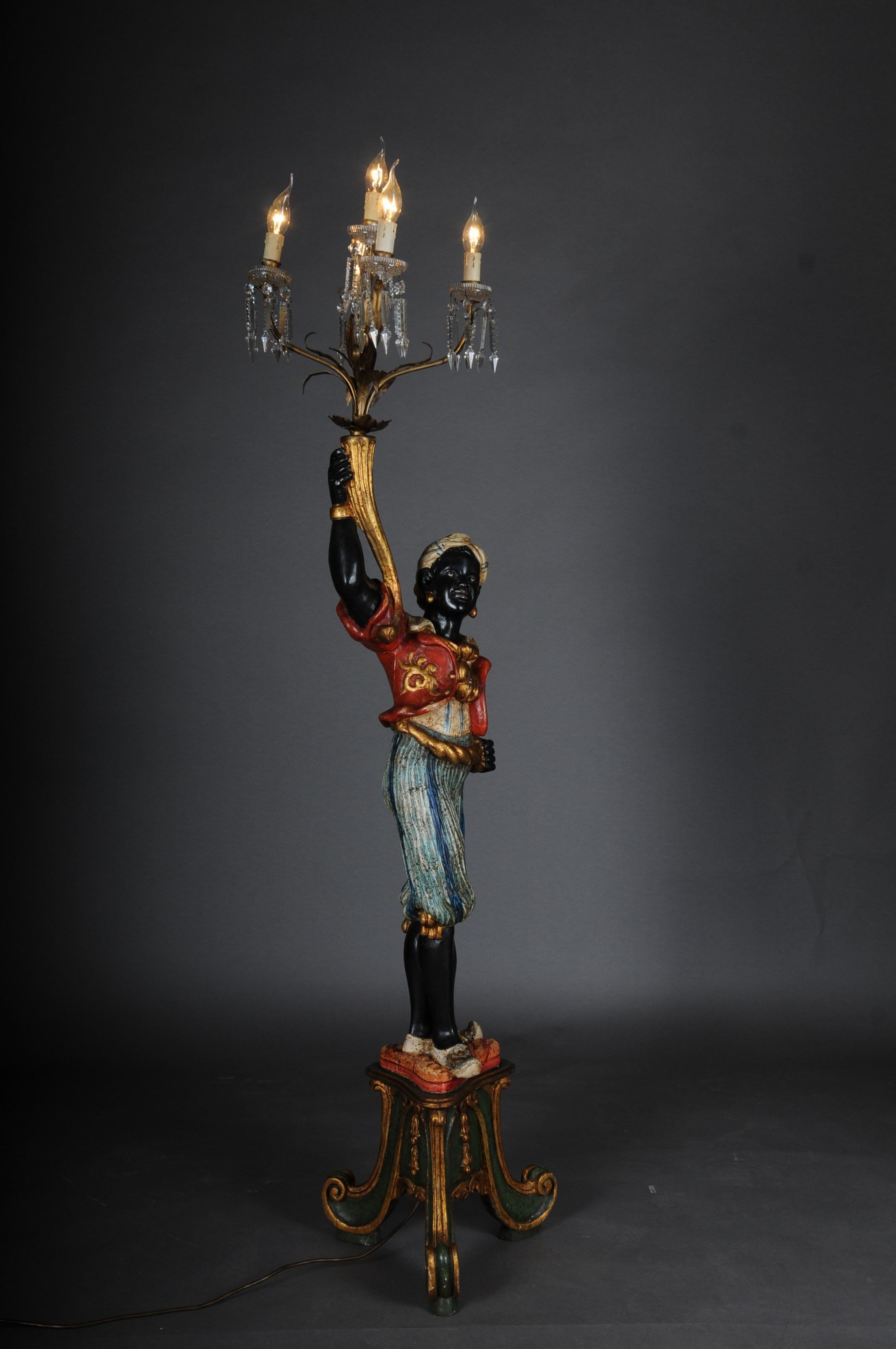 Venetian-Style Moroccan Chandelier with an Oriental Woman For Sale 3