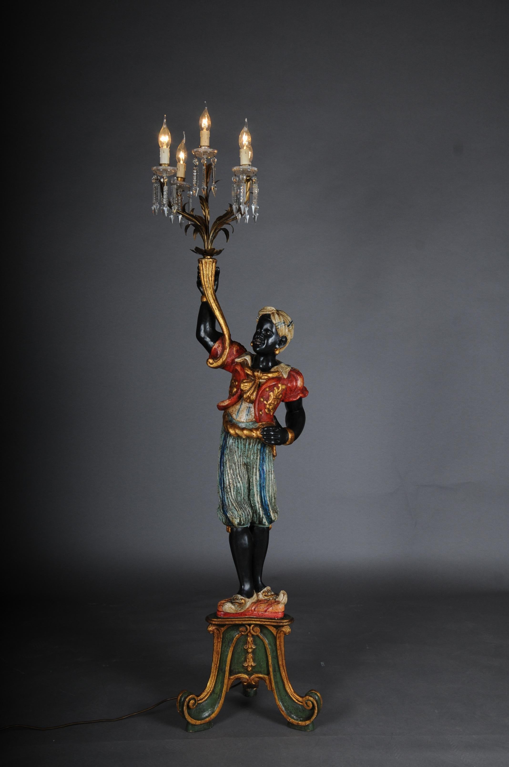 Venetian-Style Moroccan Chandelier with an Oriental Woman For Sale 1