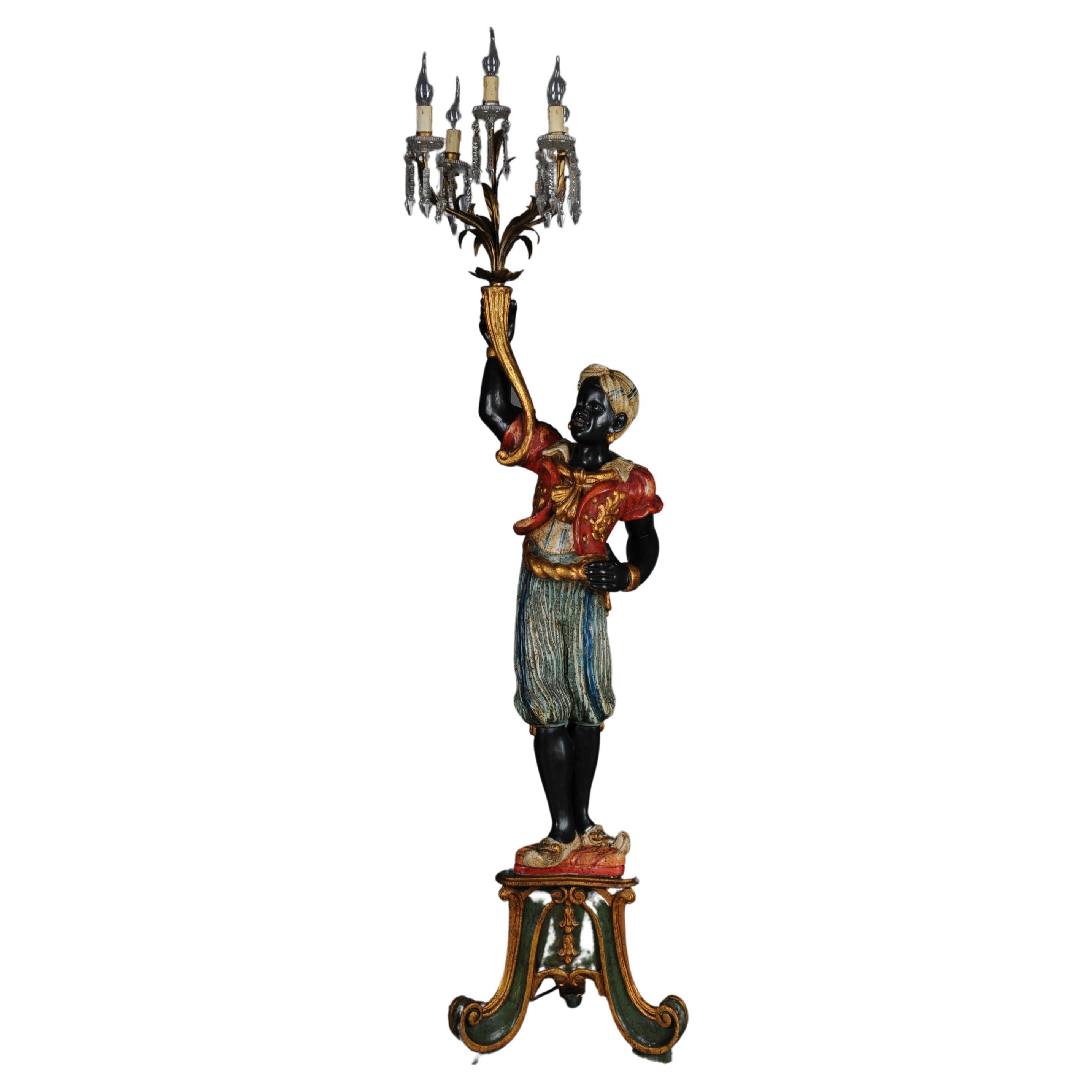 Venetian-Style Moroccan Chandelier with an Oriental Woman For Sale