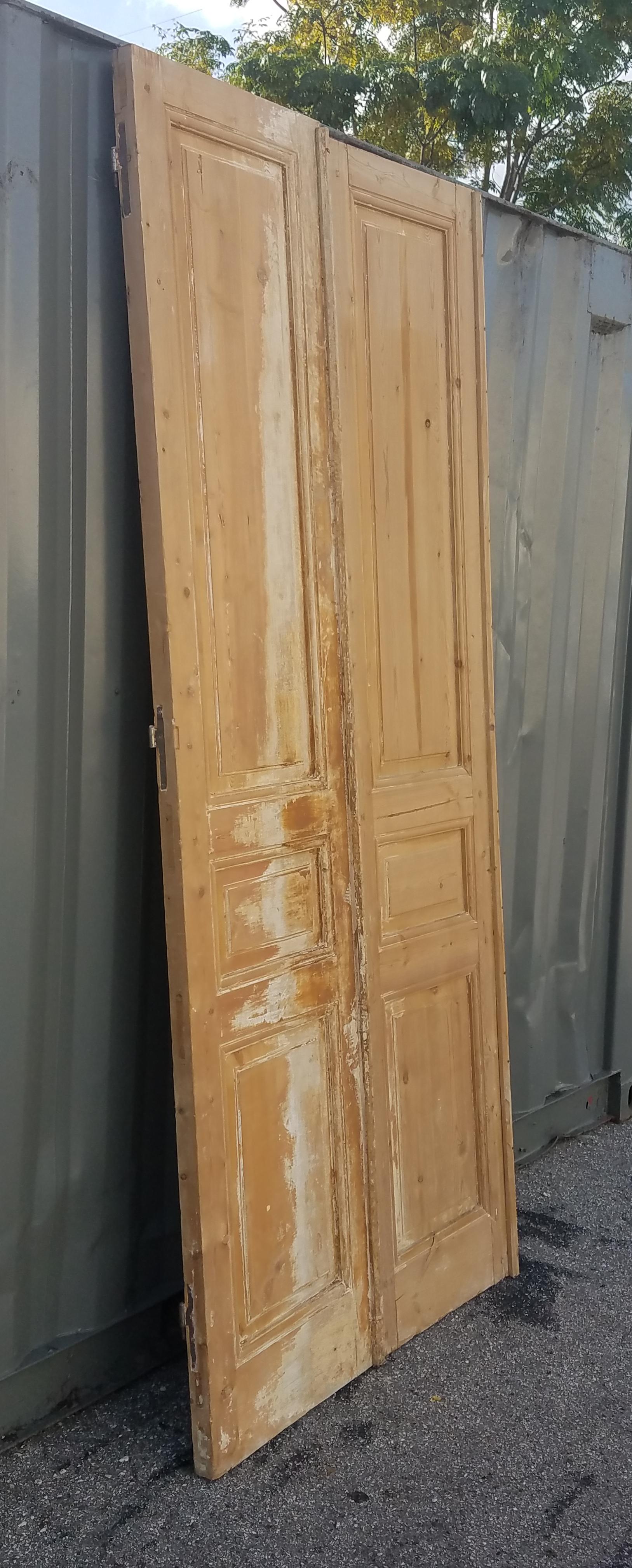 Venetian Style Moroccan Wooden Door-Double Panel Three In Good Condition For Sale In Orlando, FL