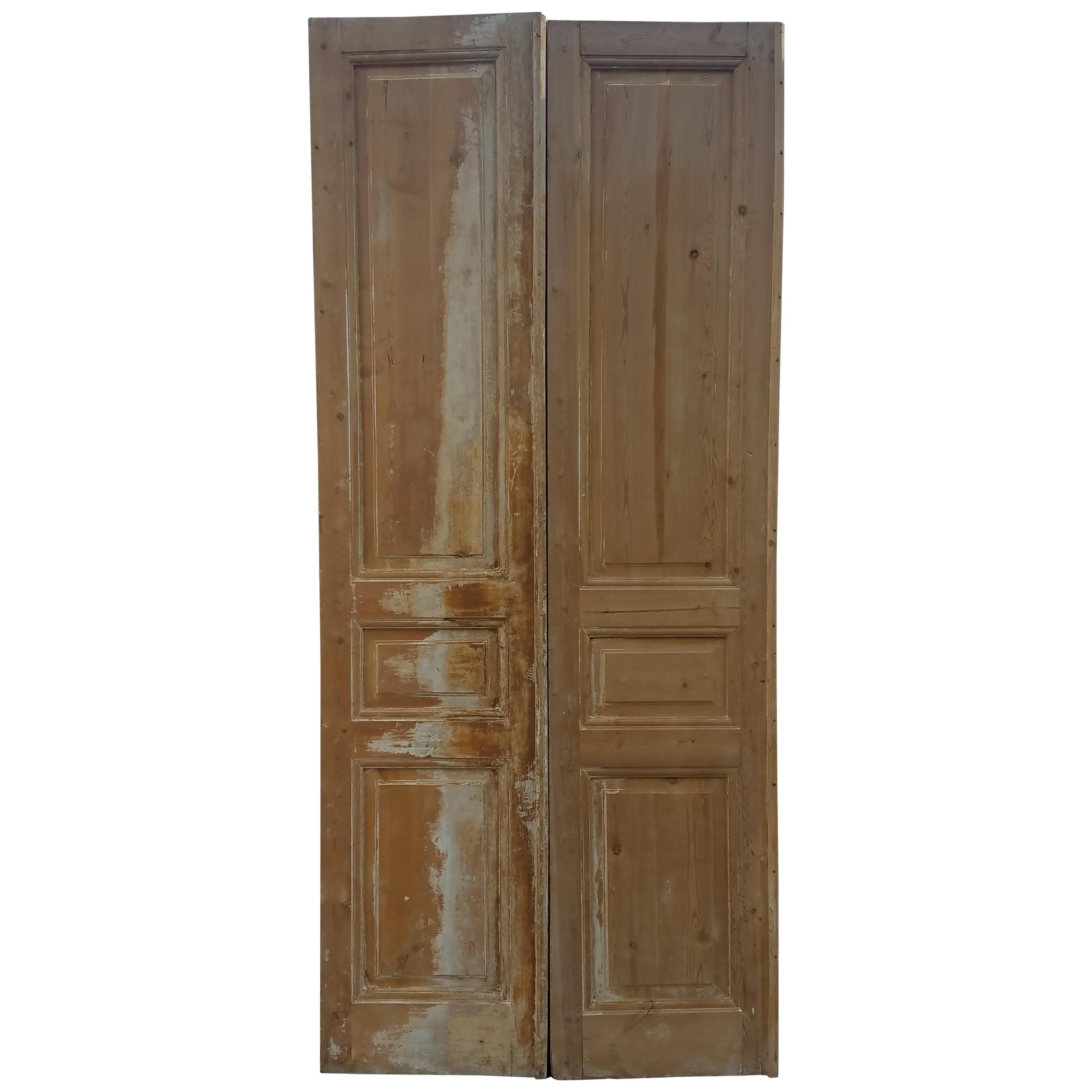 Venetian Style Moroccan Wooden Door-Double Panel Three For Sale