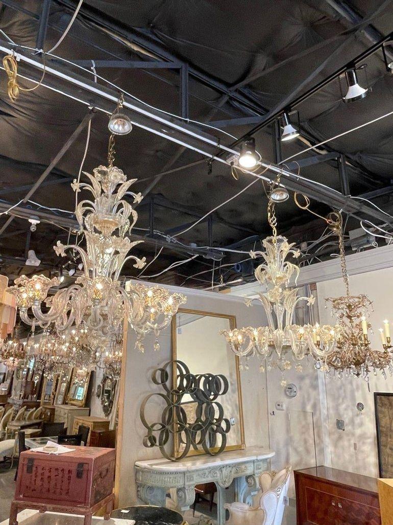 Vetro di Murano Lampadari in vetro di Murano in stile veneziano in vendita