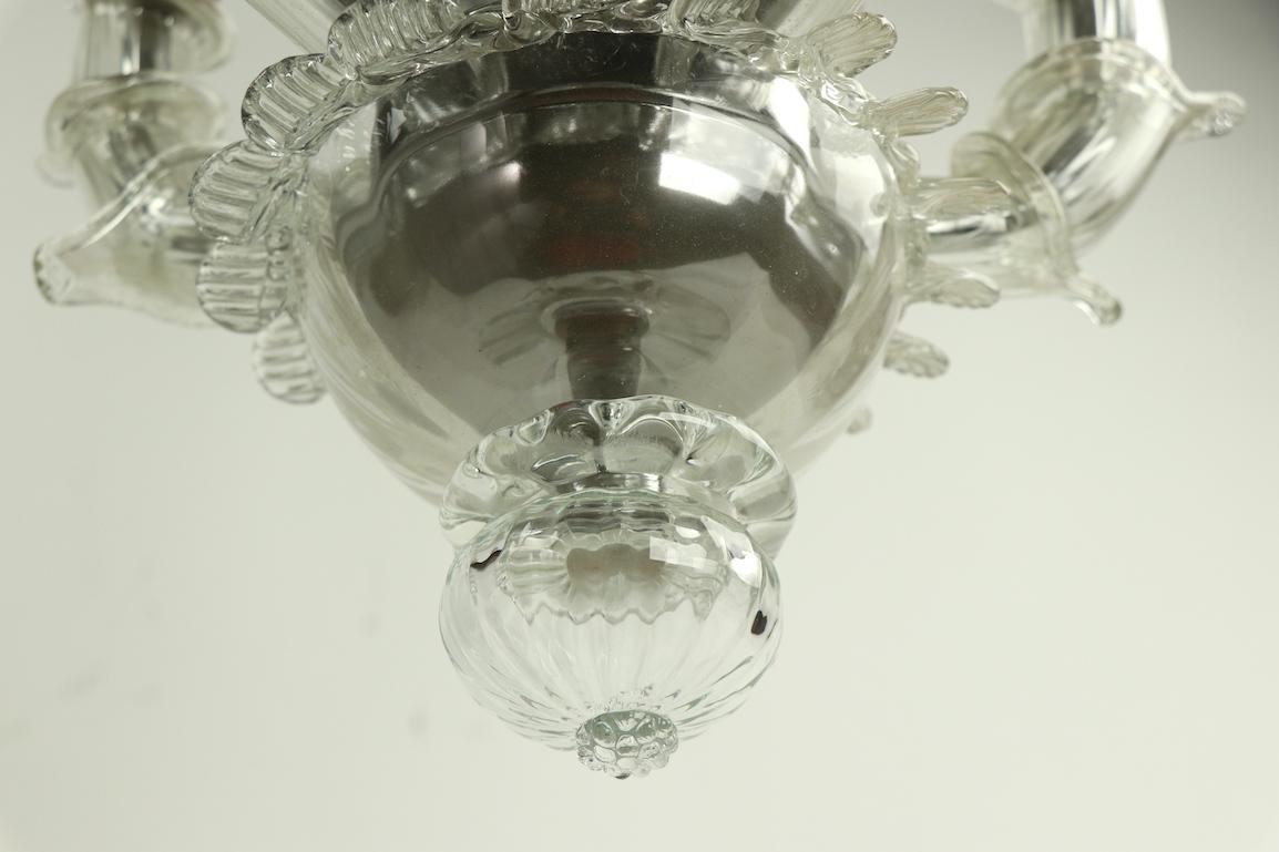 Venetian Style Murano Glass Pendant Chandelier For Sale 5
