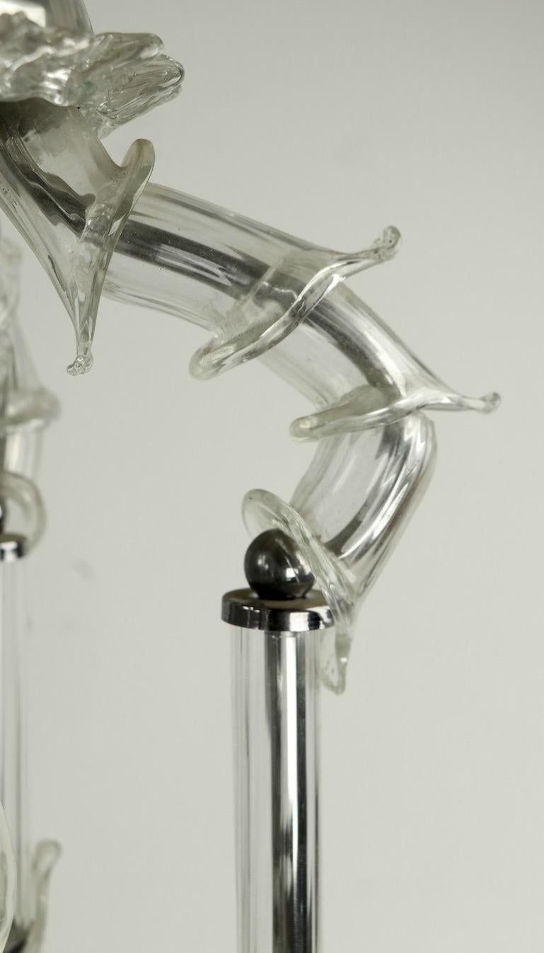 Venetian Style Murano Glass Pendant Chandelier For Sale 3