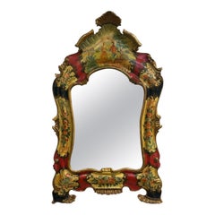 Venetian Style Painted Italian Gilt Mirror