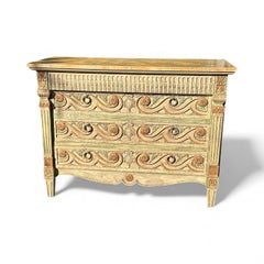 Venetian Style Painted Palm Beach Regency John Widdicomb Chest of Drawers