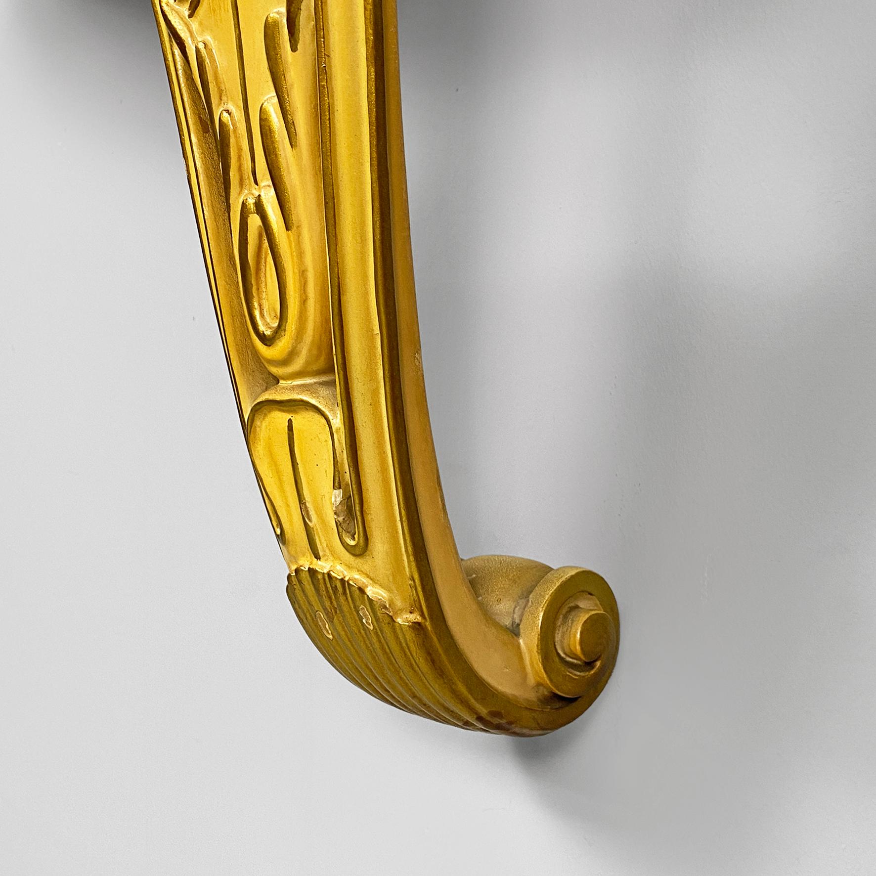 Consola de pared de estilo veneciano en mármol ónice y madera decorada, años 50 mediados del siglo XX en venta