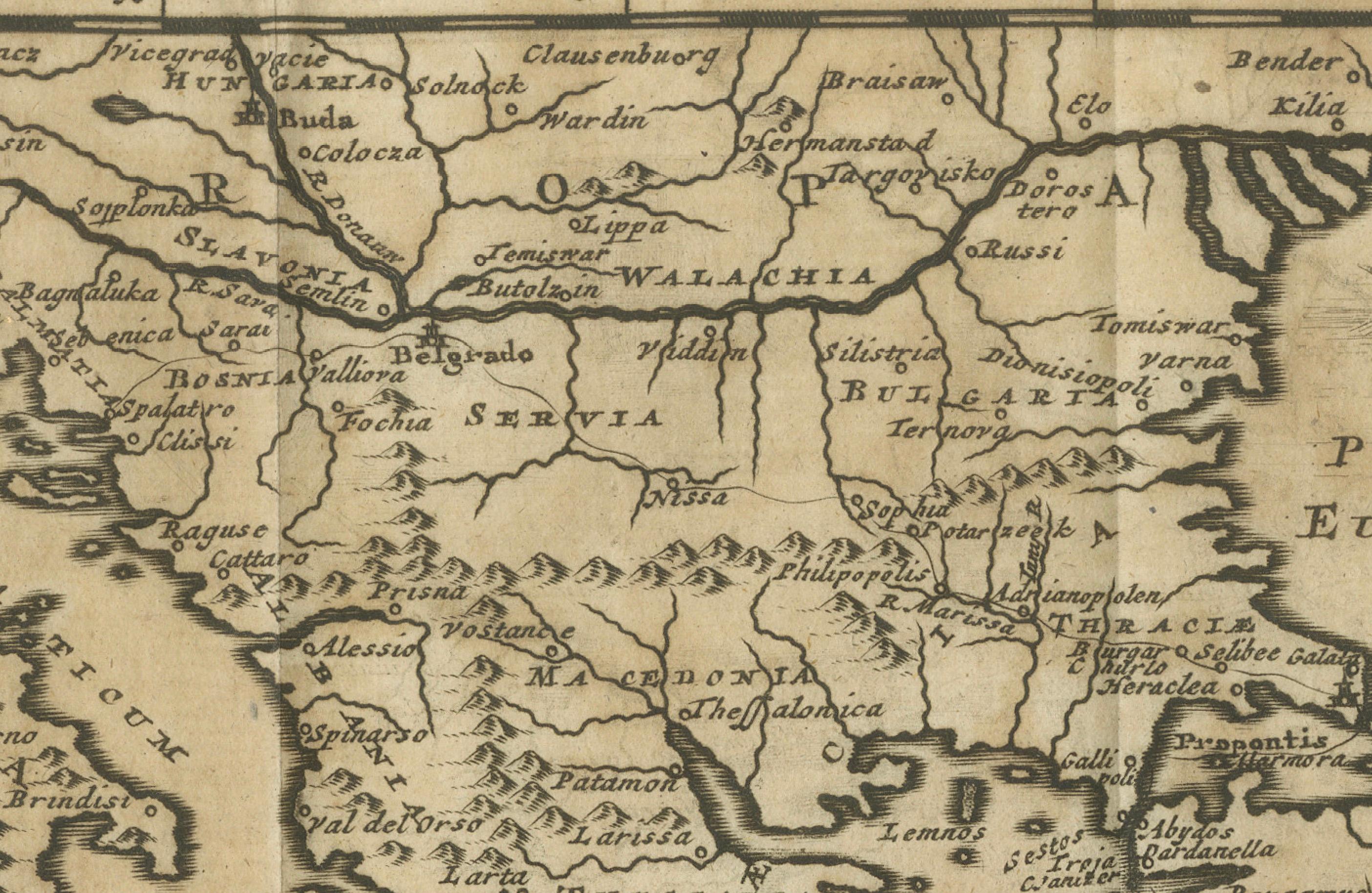 Venetian Trade Routes in the Levant – Antique Map by Pieter van der Aa, Early 18th Century 

This finely engraved map, published by Pieter van der Aa in Leiden, provides a detailed depiction of the Eastern Mediterranean, highlighting regions that
