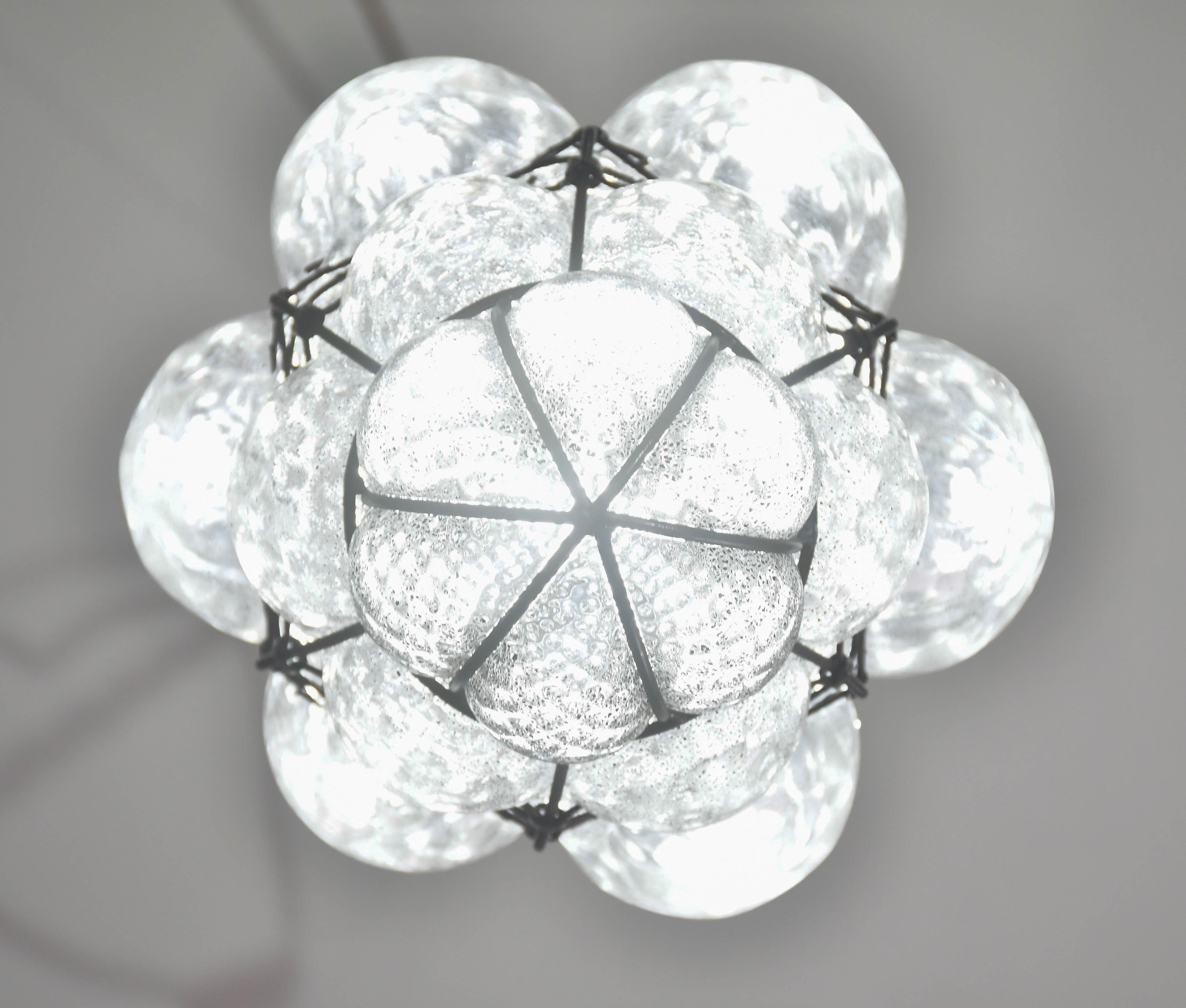 Venetian Transparent Lantern, Murano Glass, Italy, 1970s im Angebot 5