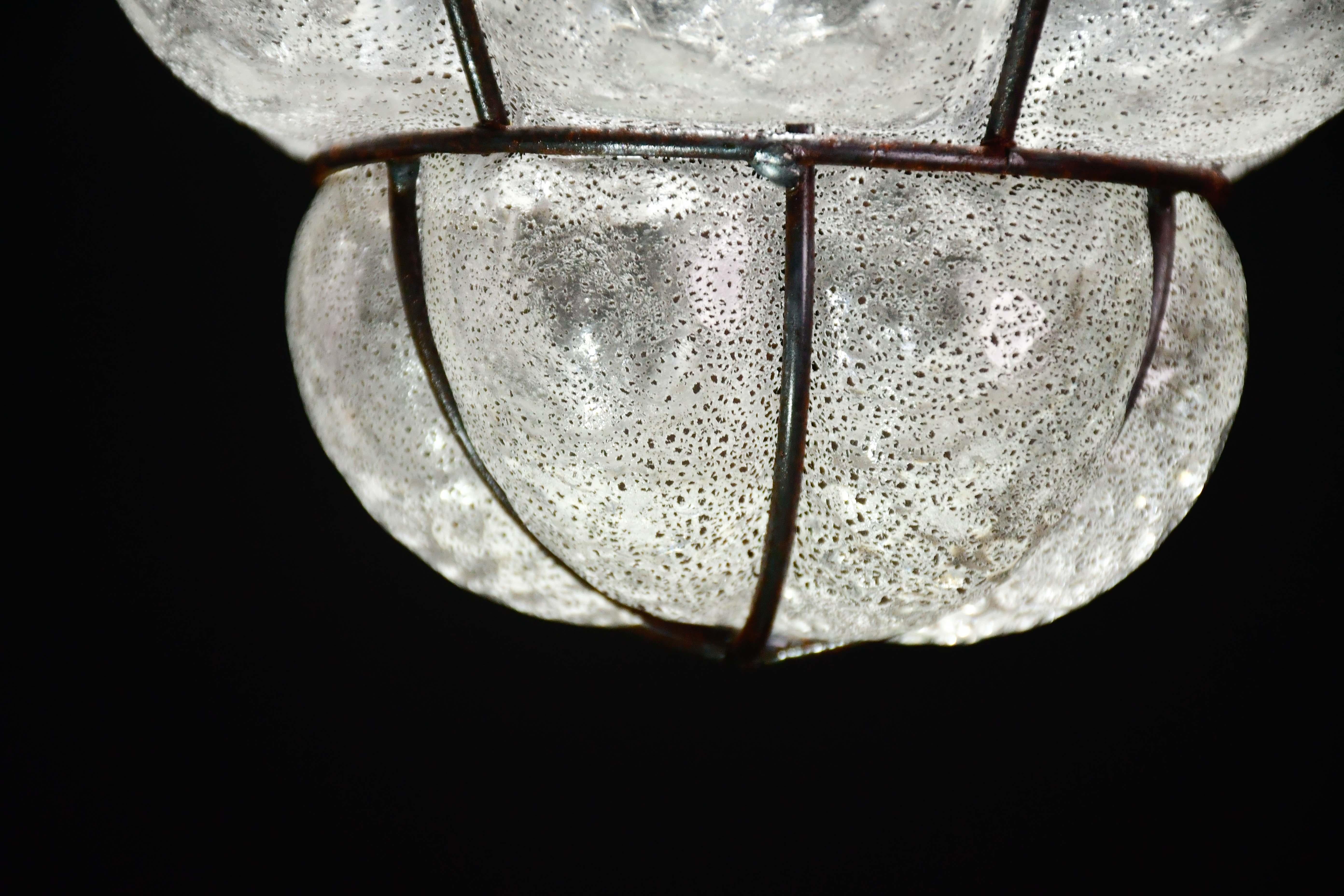 Venetian Transparent Lantern, Murano Glass, Italy, 1970s im Angebot 2