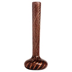 Venetian Twisted Copper / Black Lattice Vase