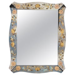 Venetian Verre Églomisé Floral Mirror