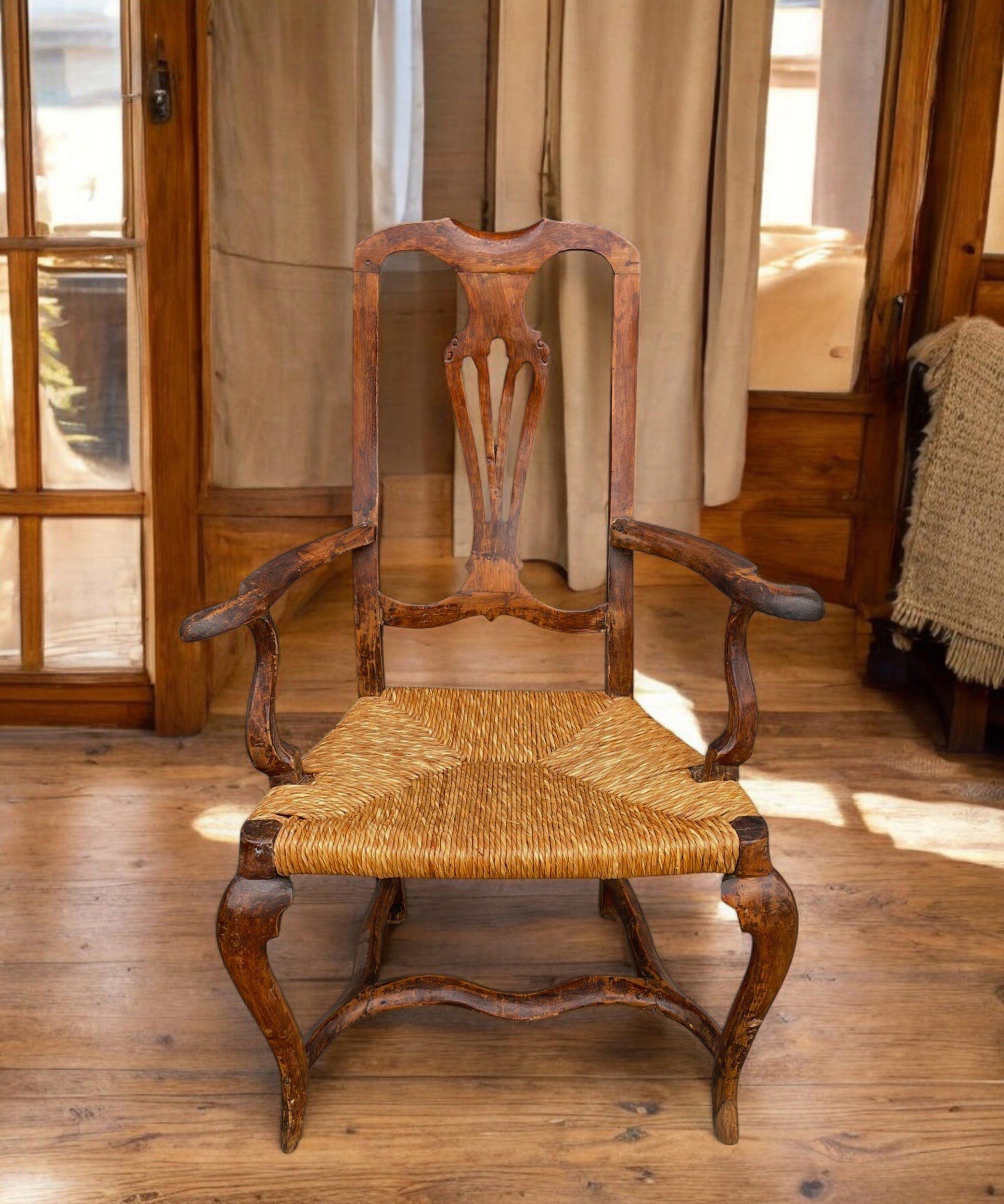 Sillón de nogal veneciano, Luis XV en venta 11