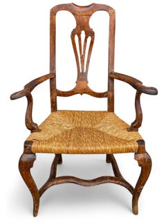 Venetian Walnut Armchair, Louis XV