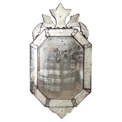 Venetian Wheel-Engraved Silvered Mirror