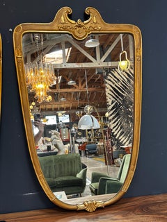 Venetian Wood Oversize Italian Mirror, 1950s