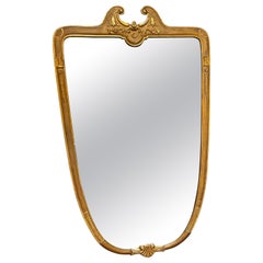 Venetian Wood Oversize Italian Mirror, 1950s