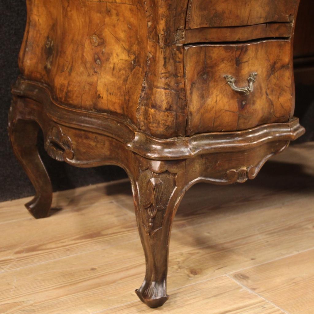 Venetian Writing Desk in Walnut, Briar & Beech in Louis XV Style, 20th Century In Good Condition For Sale In London, GB
