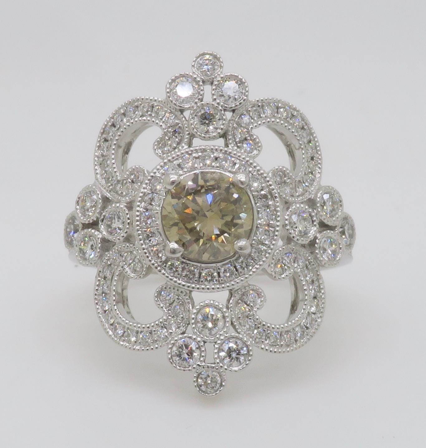 Venetti 1.78CTW Vintage Style Diamond Ring 13