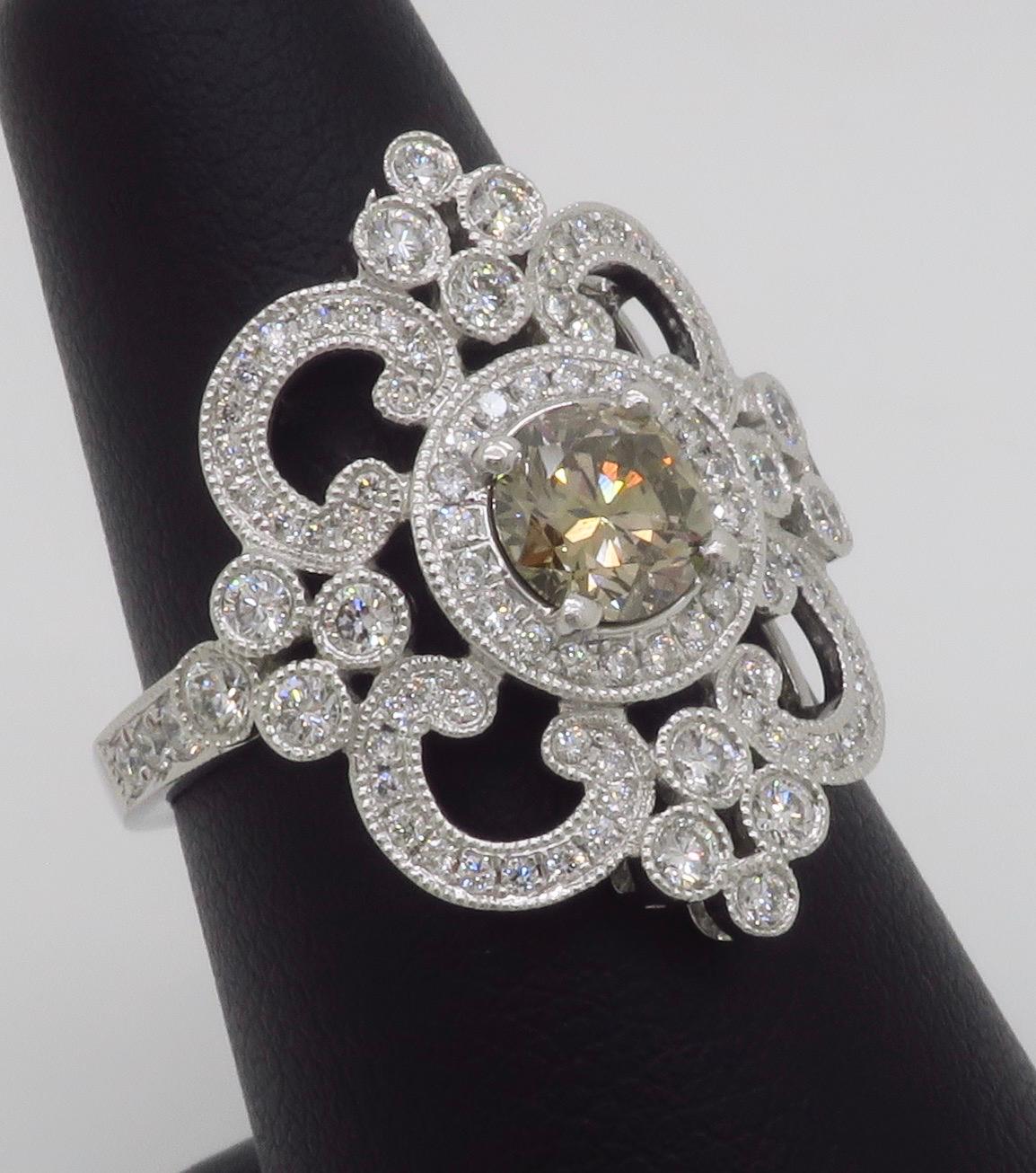 Venetti 1.78CTW Vintage Style Diamond Ring 4