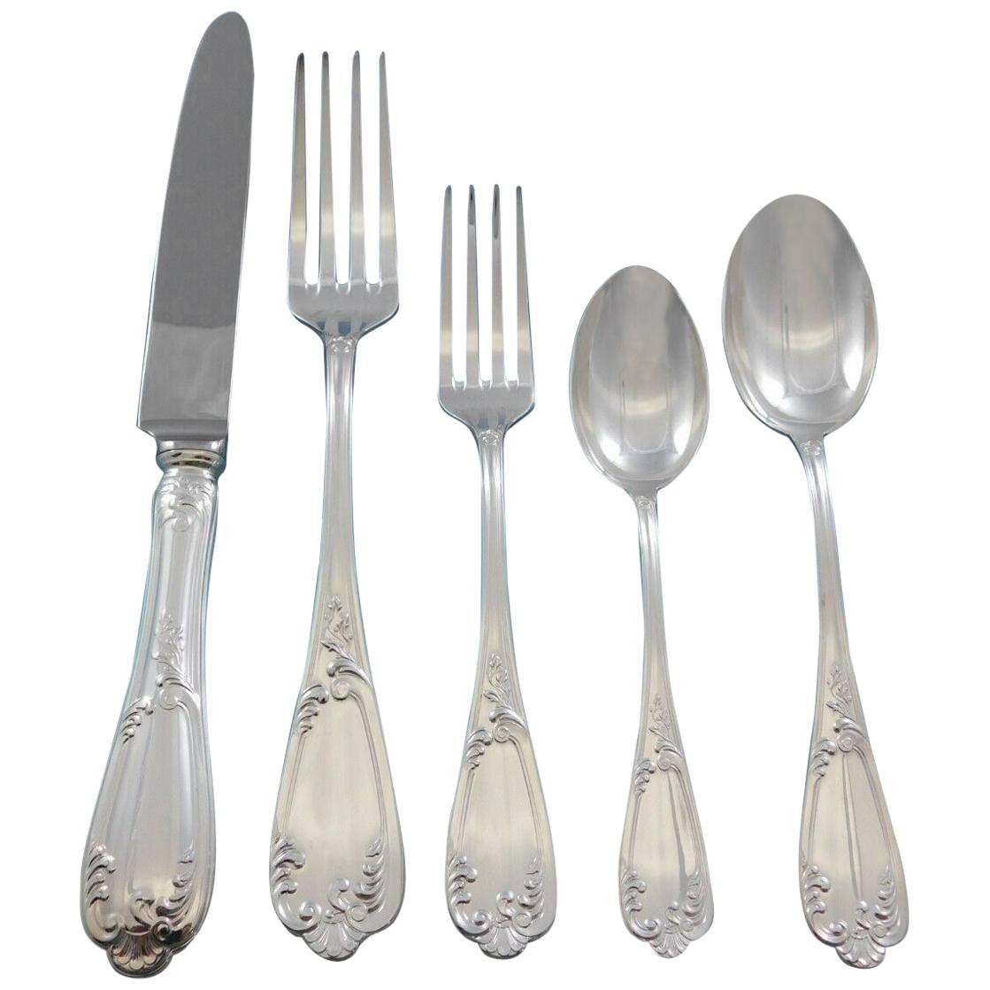 Venezia by Wallace Italy Sterling Silver Flatware Set Service Dinner 60pc Unused For Sale at 1stDibs