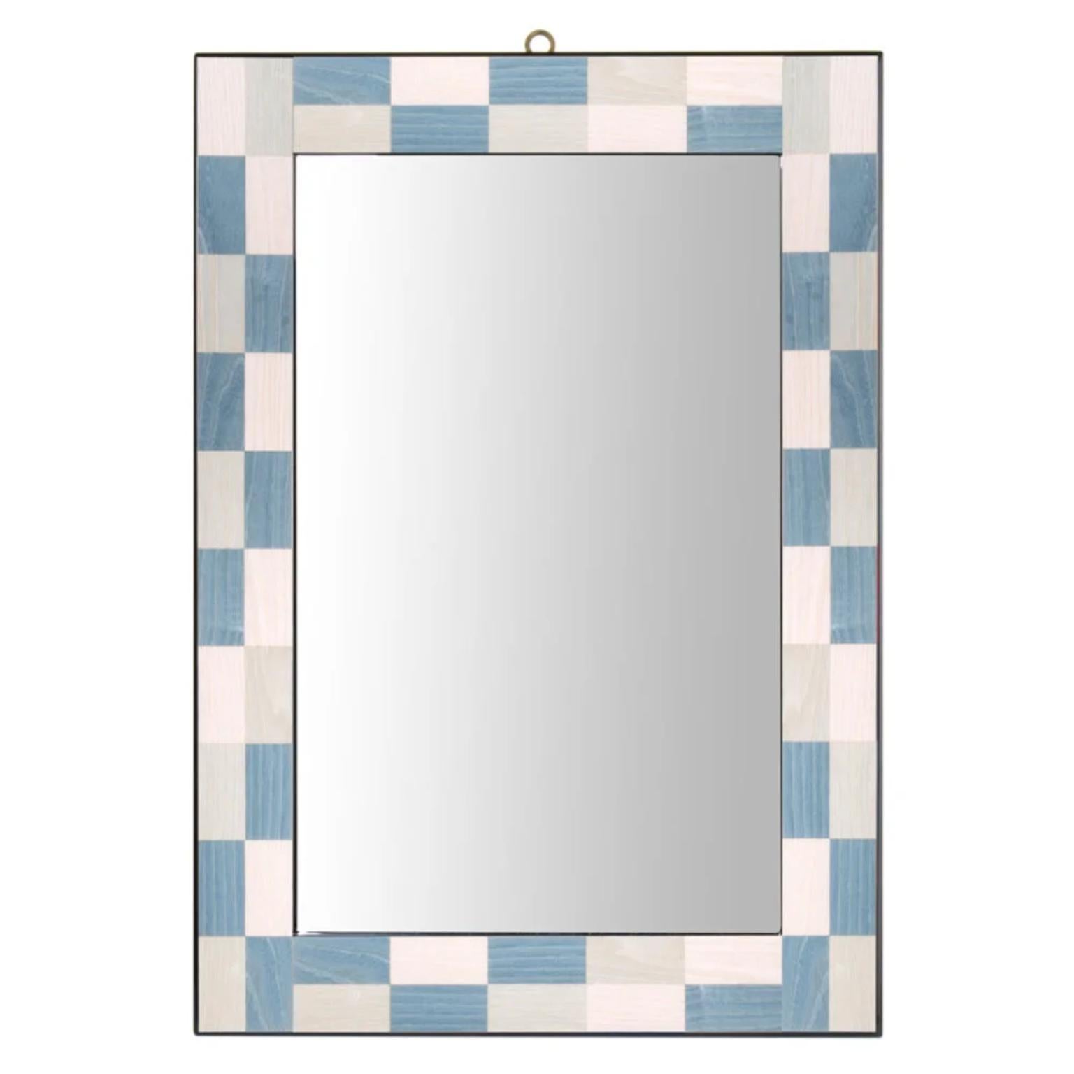 Venezia Laguna Mirror by Morici
Dimensions: W 57 x H 81 cm
Materials: Wood, inlay veneer.
Finish : Gloss brushed polyester.

About:
Driven by a passion for craftsmanship, Luciano Morici and his wife Doriana Marconi launched their business in the