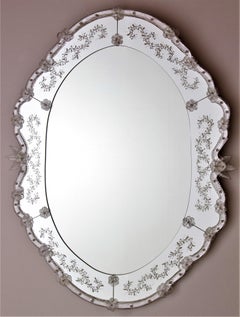 Specchio in vetro di Murano "Venezia" in stile veneziano di Fratelli Tosi, Made in Italy