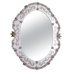 "Venezia" Espejo de cristal de Murano de estilo veneciano de Fratelli Tosi, Made in Italy