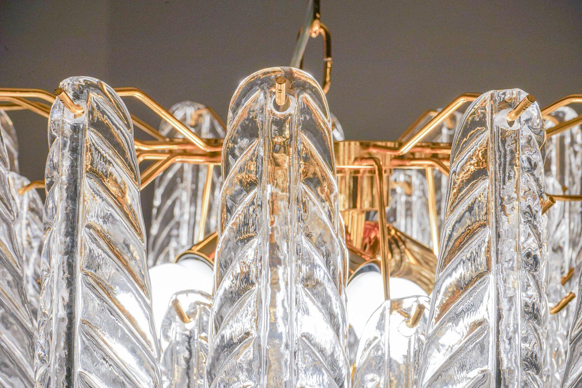Veneziana 5 tiers chandelier. 41 Clear glass piece . Piattelli design. UL listed For Sale 4