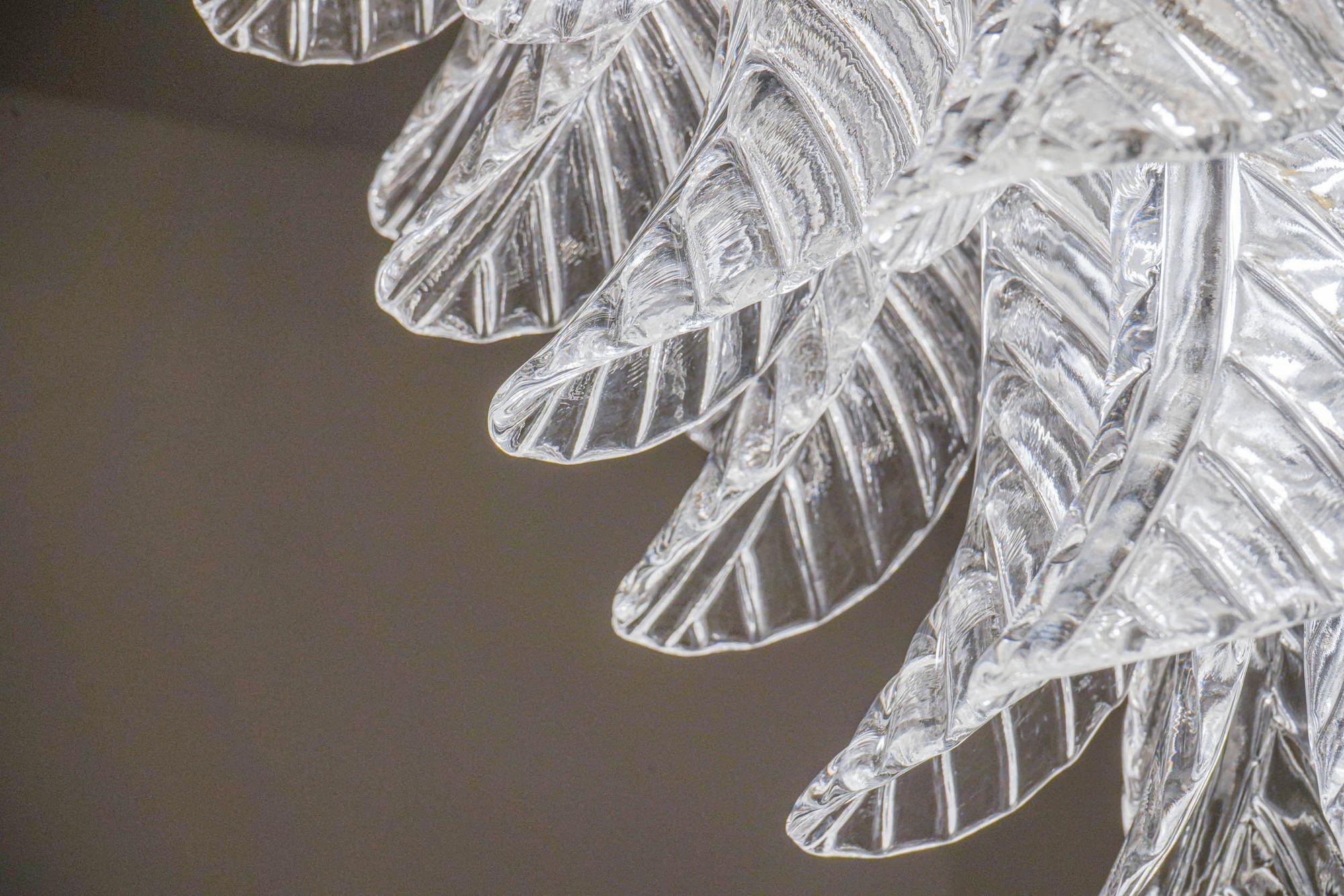 Veneziana 5 tiers chandelier. 41 Clear glass piece . Piattelli design. UL listed For Sale 7