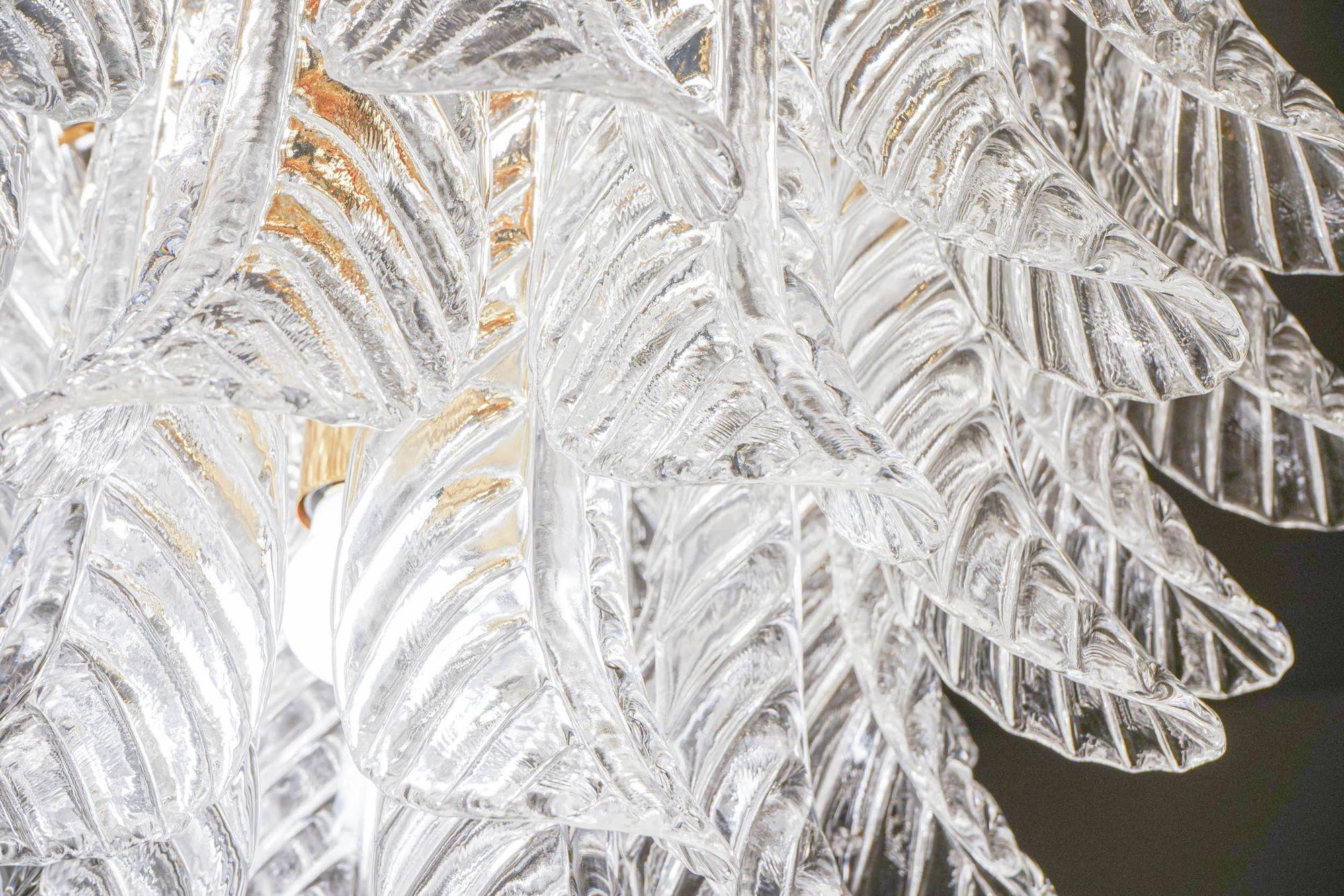 Lampadario Veneziana a 5 piani. 41 pezzi in vetro trasparente. Design Piattelli. Lista UL in vendita 8