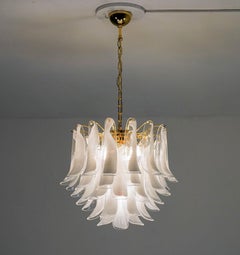 Veneziana 5 tiers chandelier, 41 Opaline glass elements by Piattelli. US wiring