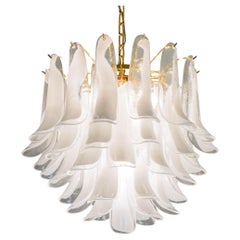 Veneziana 5 tiers chandelier, 41 Opaline glass elements by Piattelli. US wiring