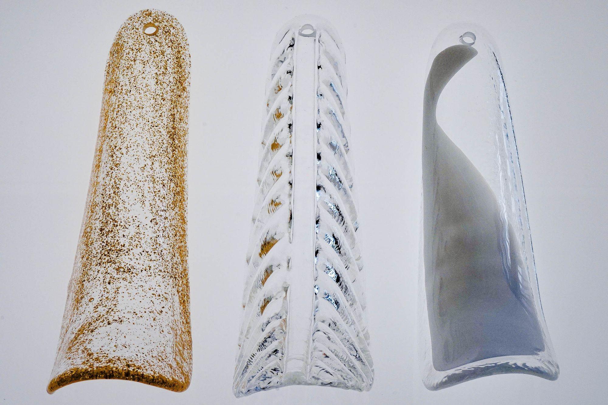 Lampadario a 6 piani Veneziana. 65 elementi in vetro opalino. Silvio Piattelli design in vendita 13