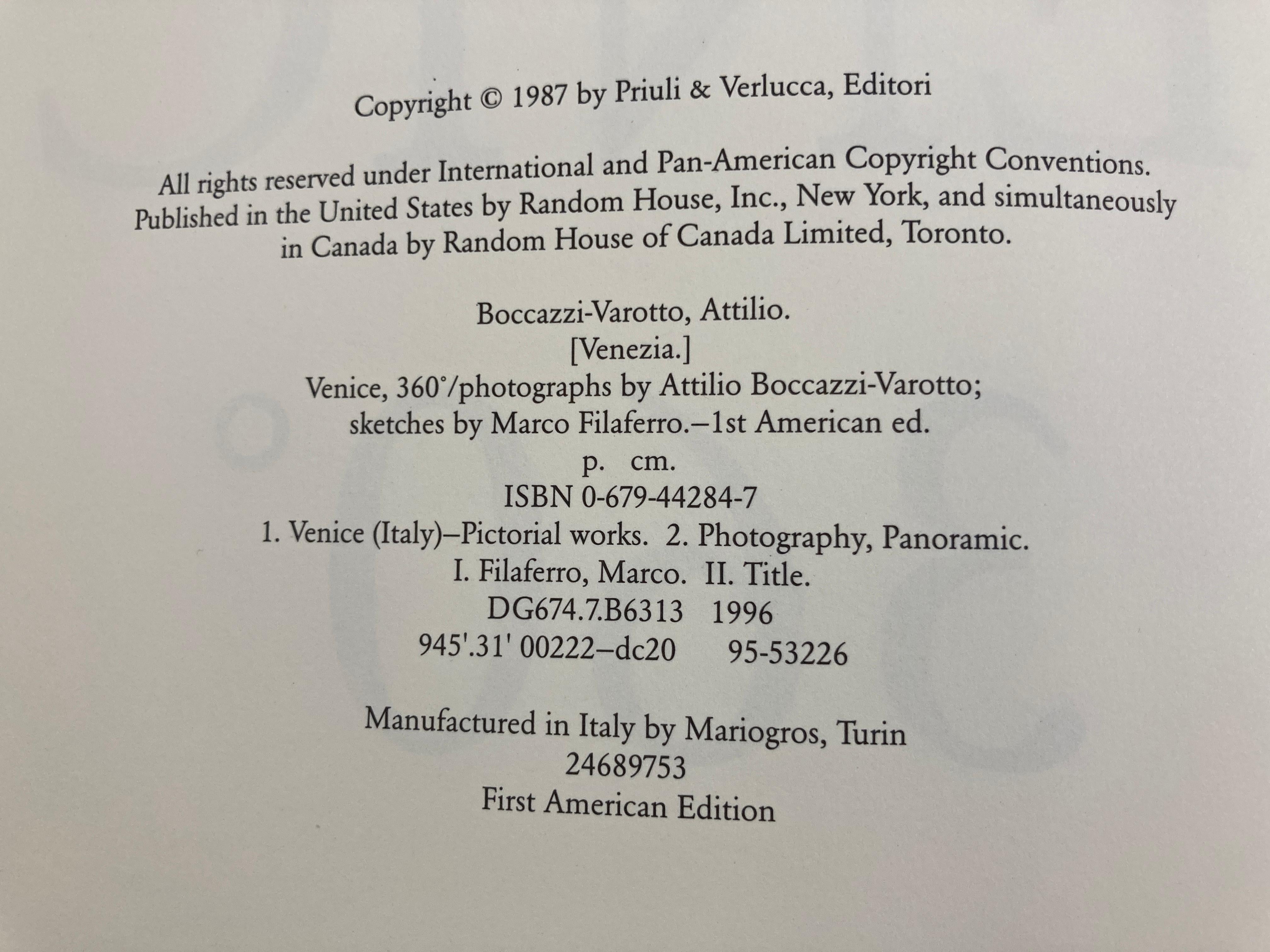 VENICE 360 Degrees, Boccazzi-Varotto, Attilio Hardcover Book 2