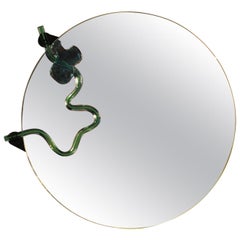 Venice 85, Wandspiegel mit Murano-Glas-Details von Nanda Vigo für Acerbis 1985