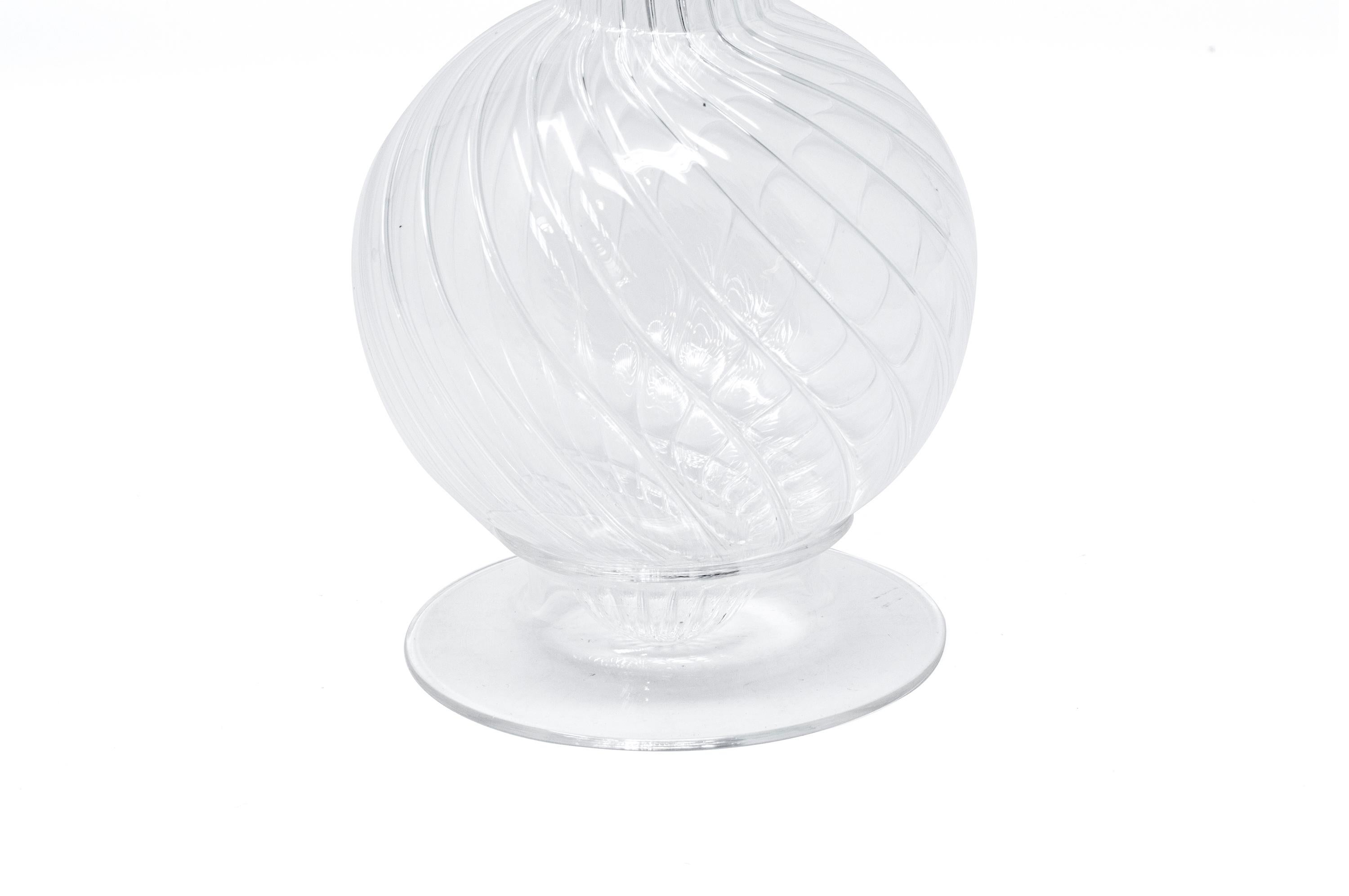 Venice Blown Contemporary Clear Glass Bud Vase 'Dervish Mini' For Sale 6
