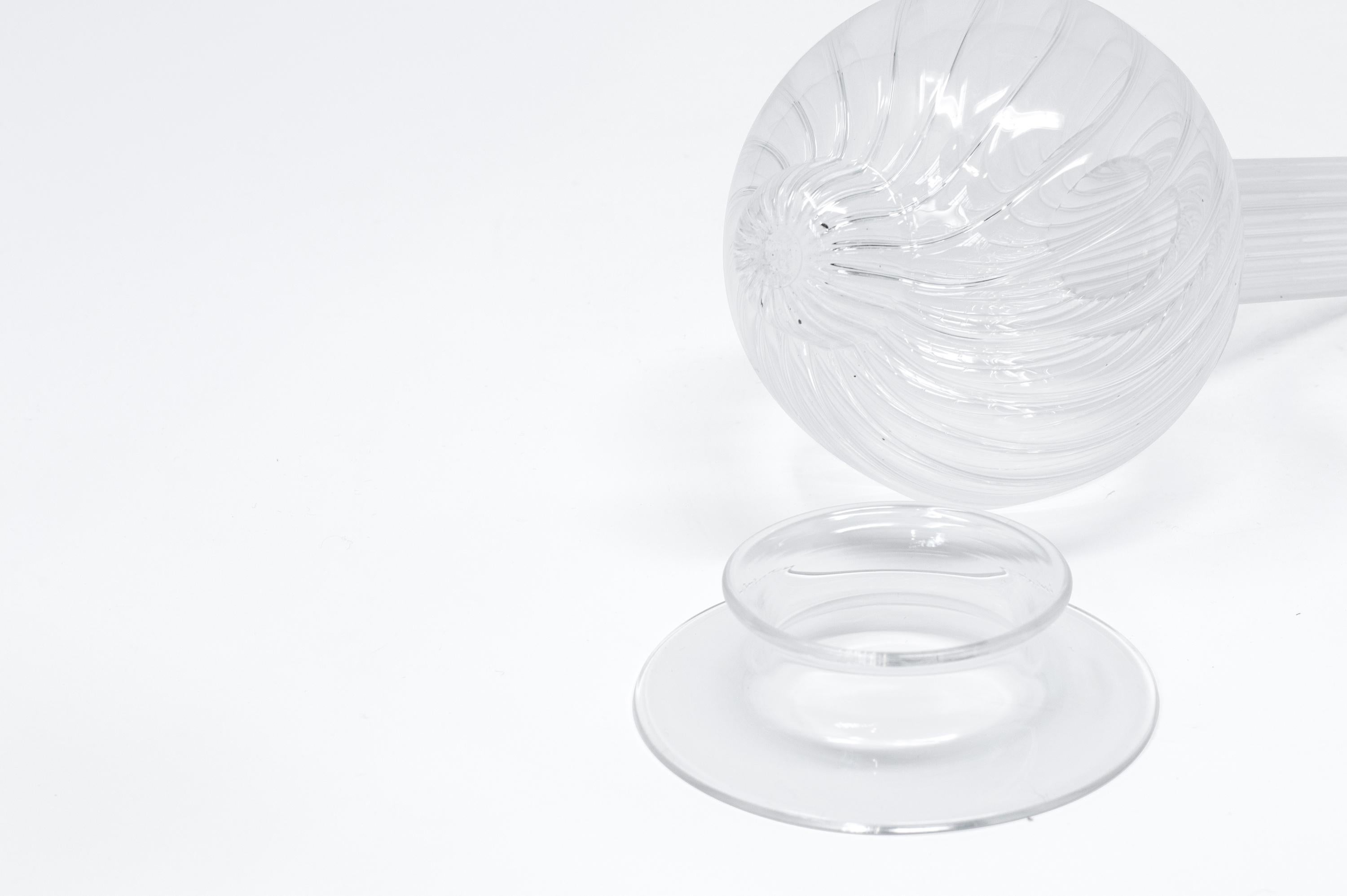 Venice Blown Contemporary Clear Glass Bud Vase 'Dervish Mini' For Sale 4